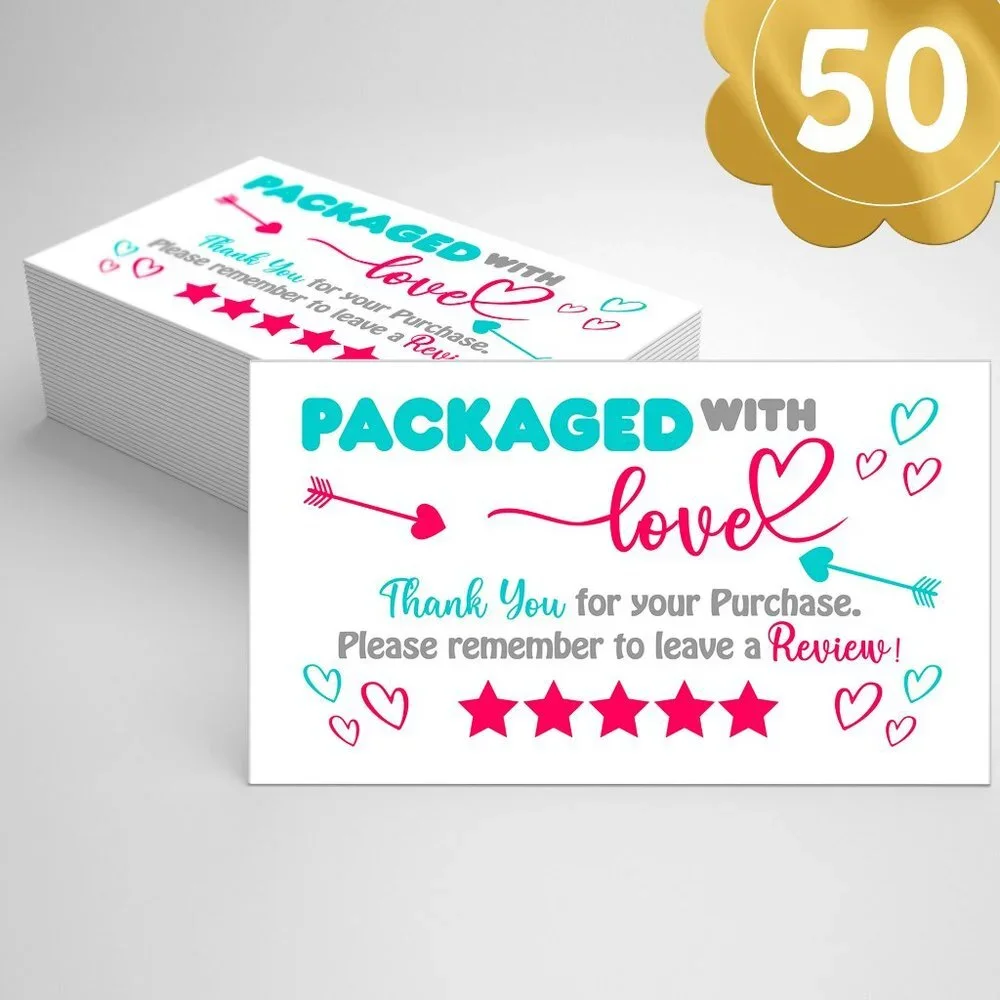 ♥️ 5x25 / 50 Thank You Cards